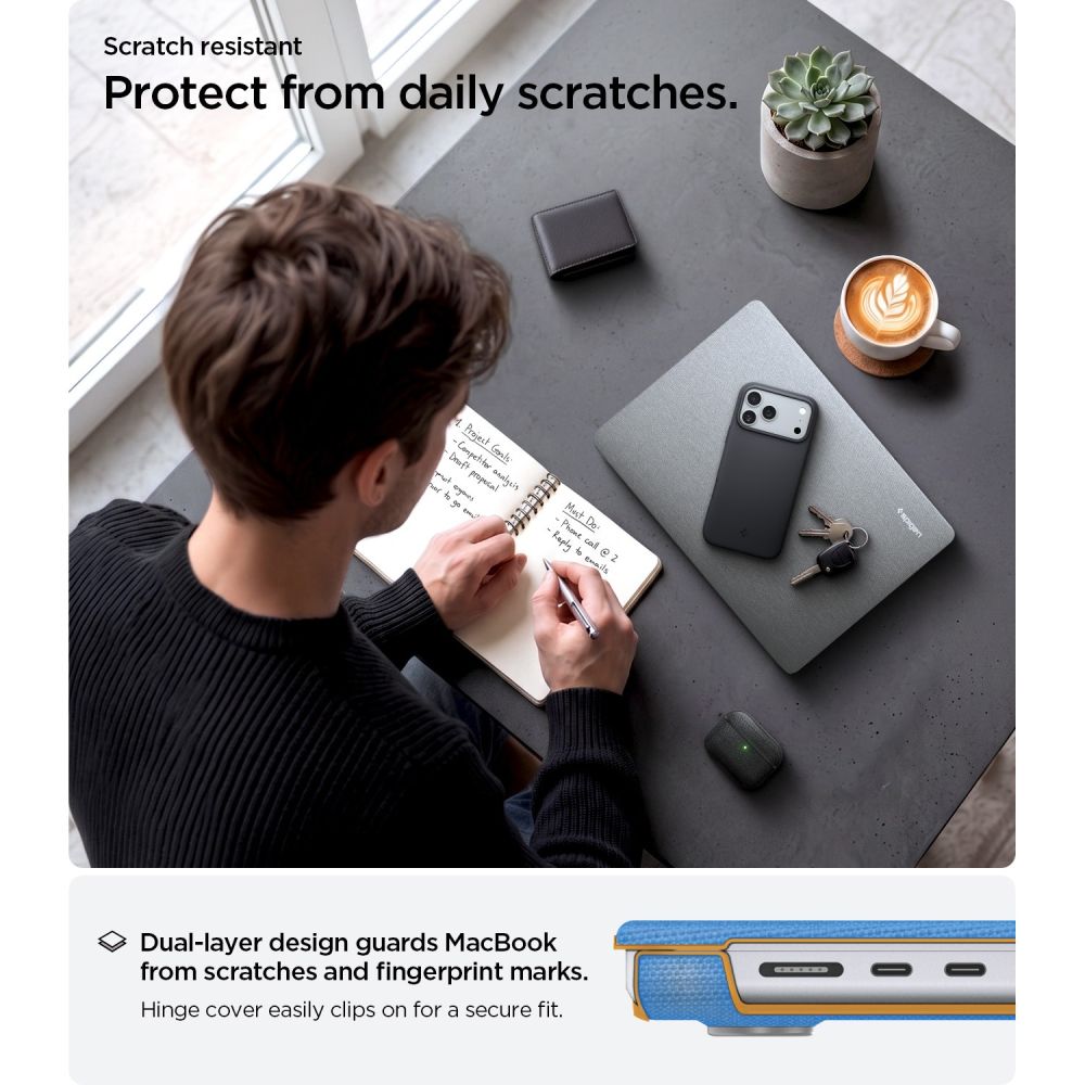 Spigen Urban Fit-fodral för MacBook Pro 14" 2021 / 2023 / 2024 / 2025 / 2026 – Grå
