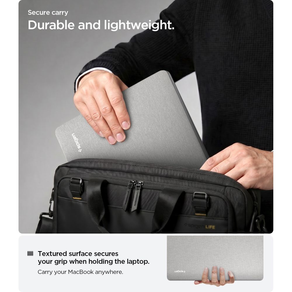 Spigen Urban Fit-fodral för MacBook Pro 14" 2021 / 2023 / 2024 / 2025 / 2026 – Grå