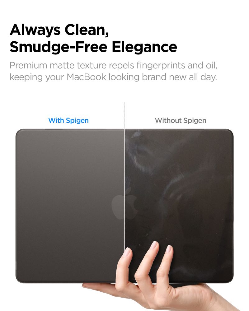 Spigen AirSkin-fodral för MacBook Air 13" 2023–2024–2025–2026 – Halvgenomskinligt