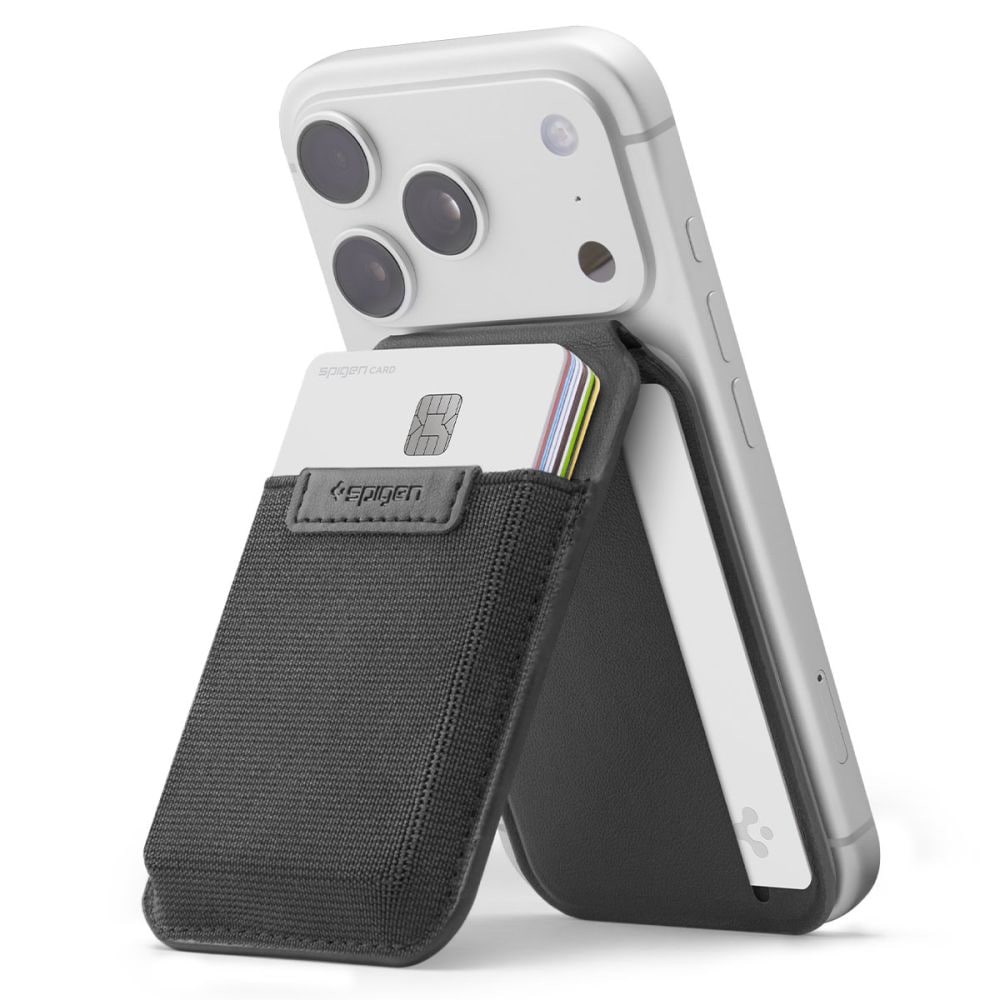 Spigen Slim Fold S314-4 MagSafe-mobilplånbok – Svart