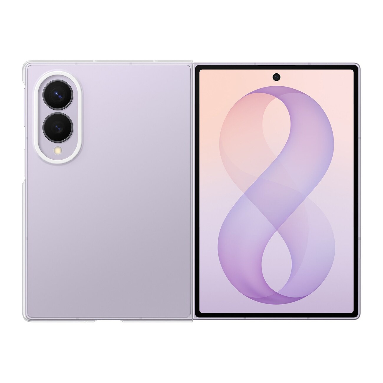 Samsung Clear Case för Samsung Galaxy Z Fold 8, 0,8 mm + 2 st. antireflexfilm – transparent