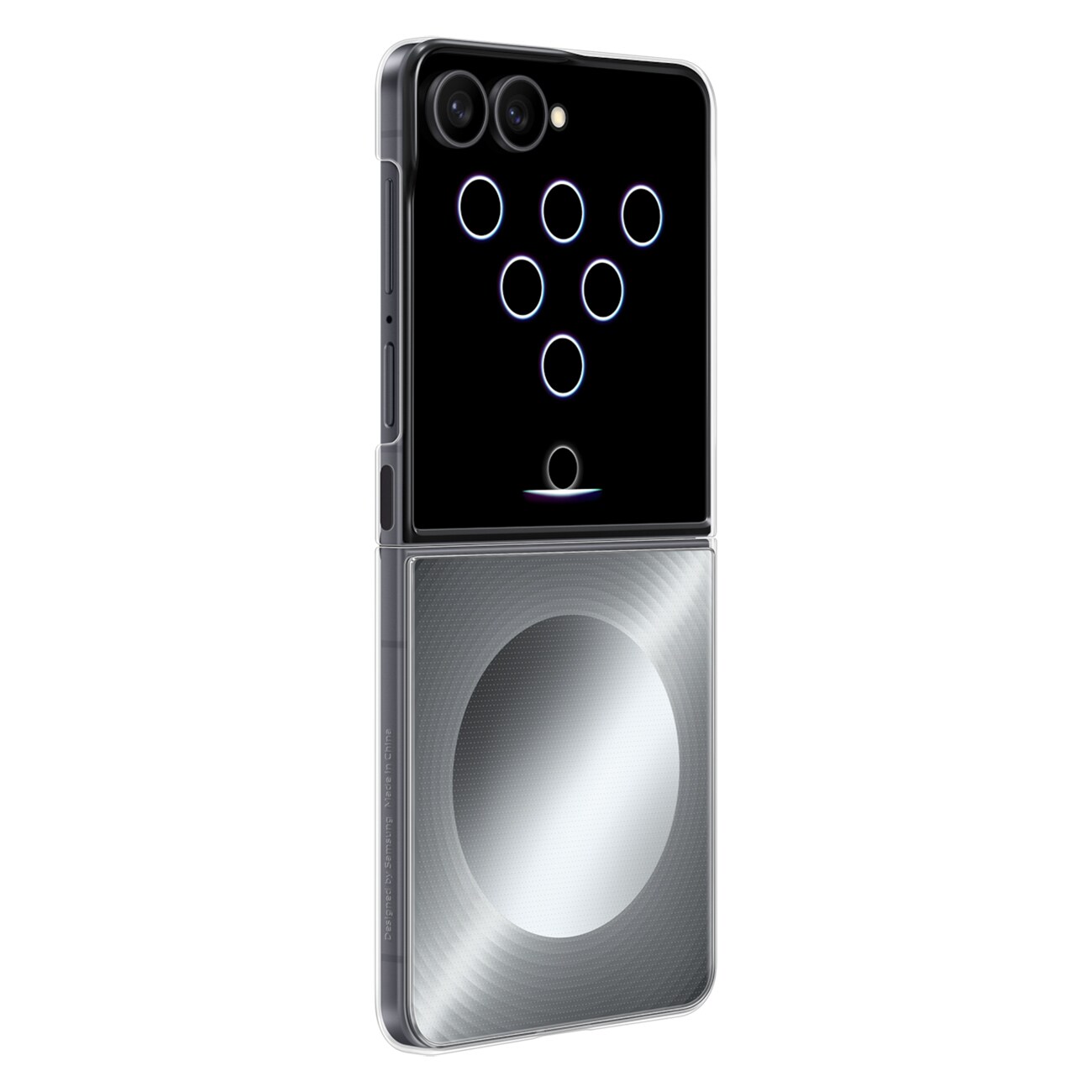 Samsung Flipsuit-fodral till Samsung Galaxy Z Flip 8 med interaktivt LED-kort – grått