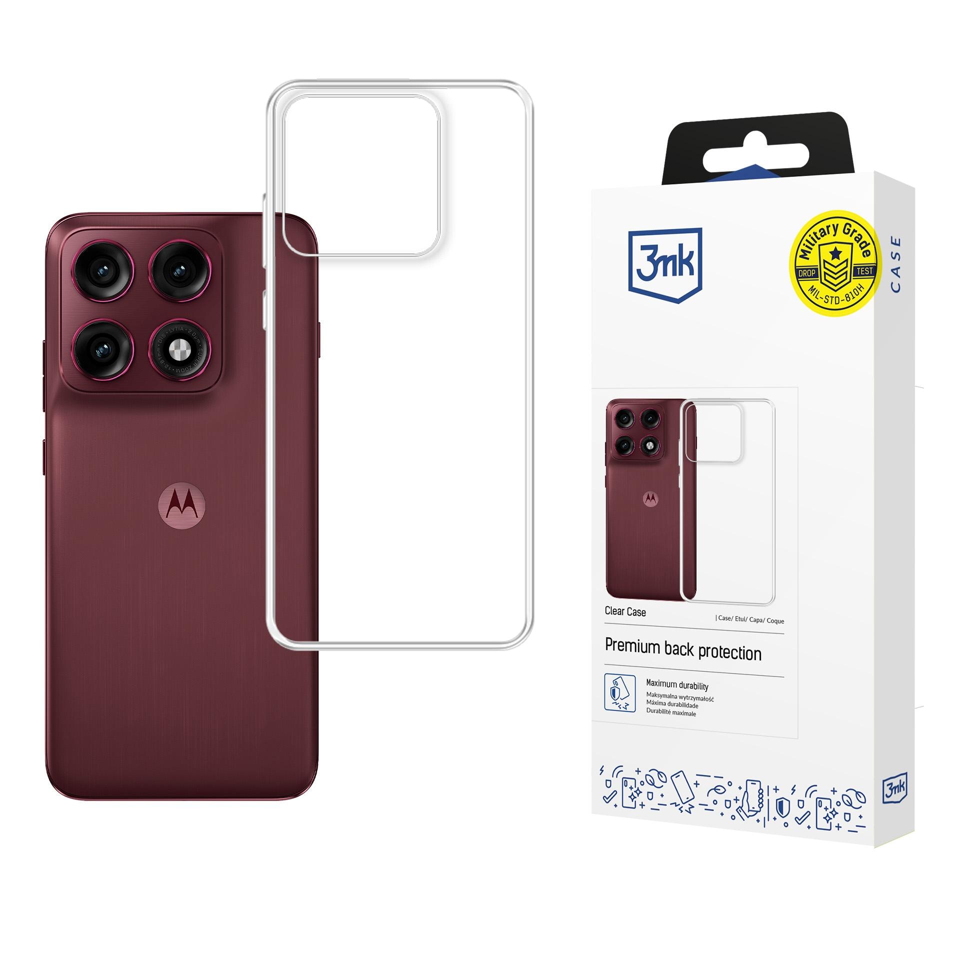 3mk genomskinligt skal till Motorola Edge 70 Pro – transparent