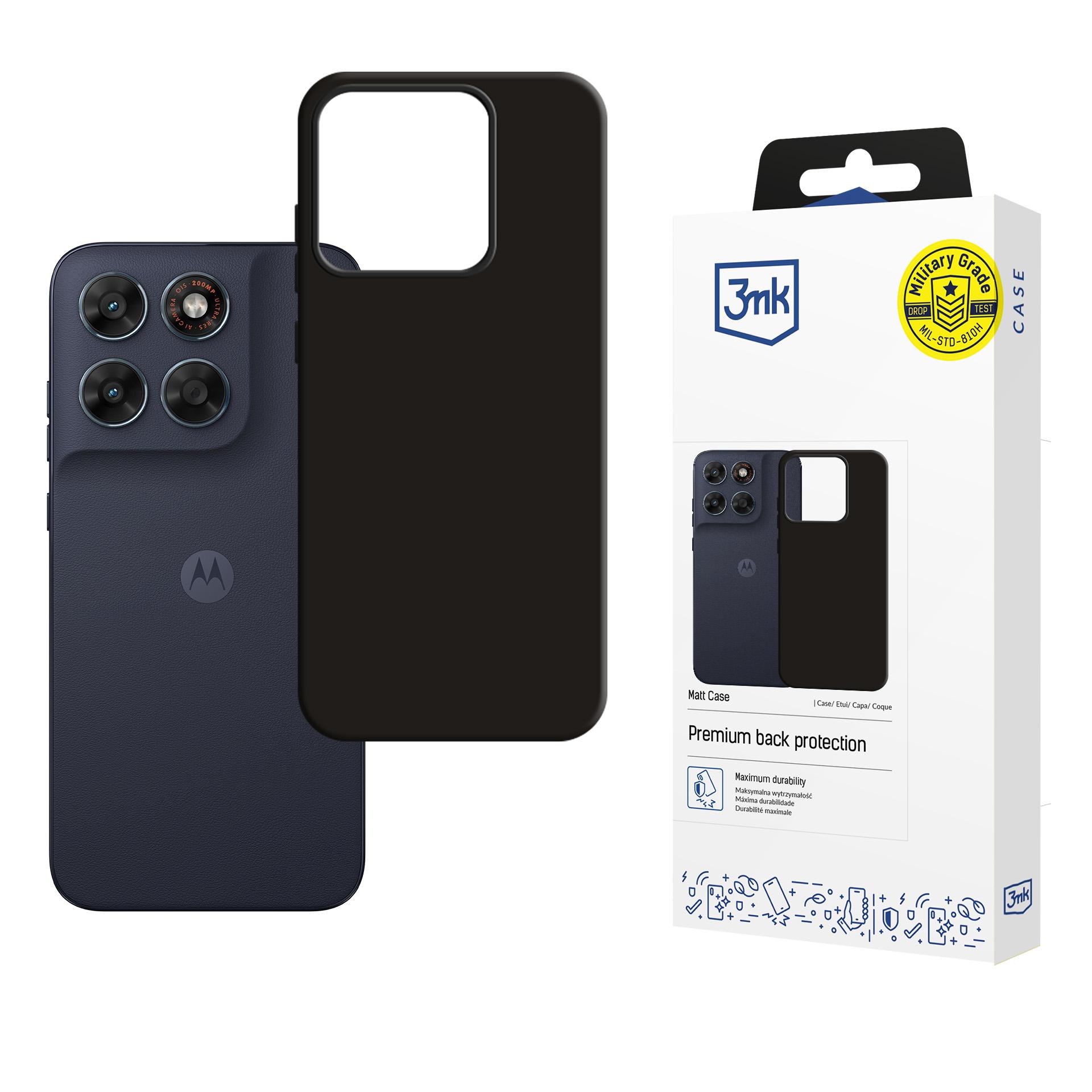 3mk matt skal till Motorola Moto G87 – svart