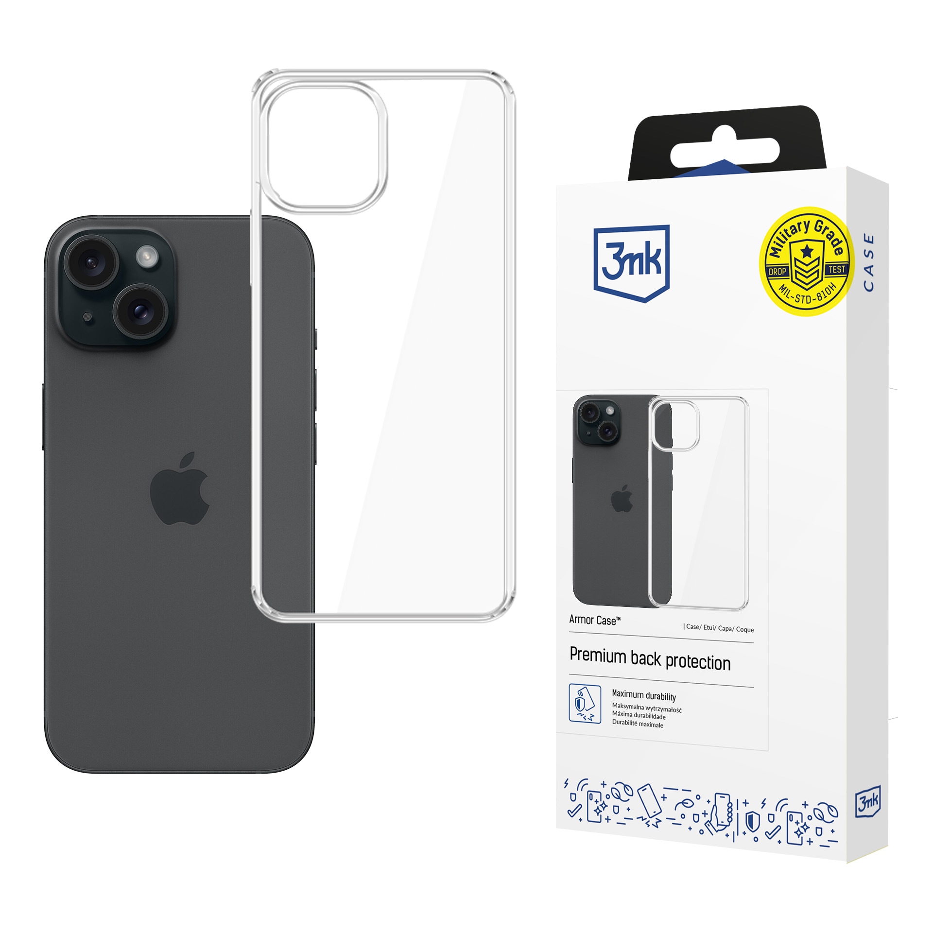 3mk Armor-fodral för iPhone 13 / 14 – genomskinligt