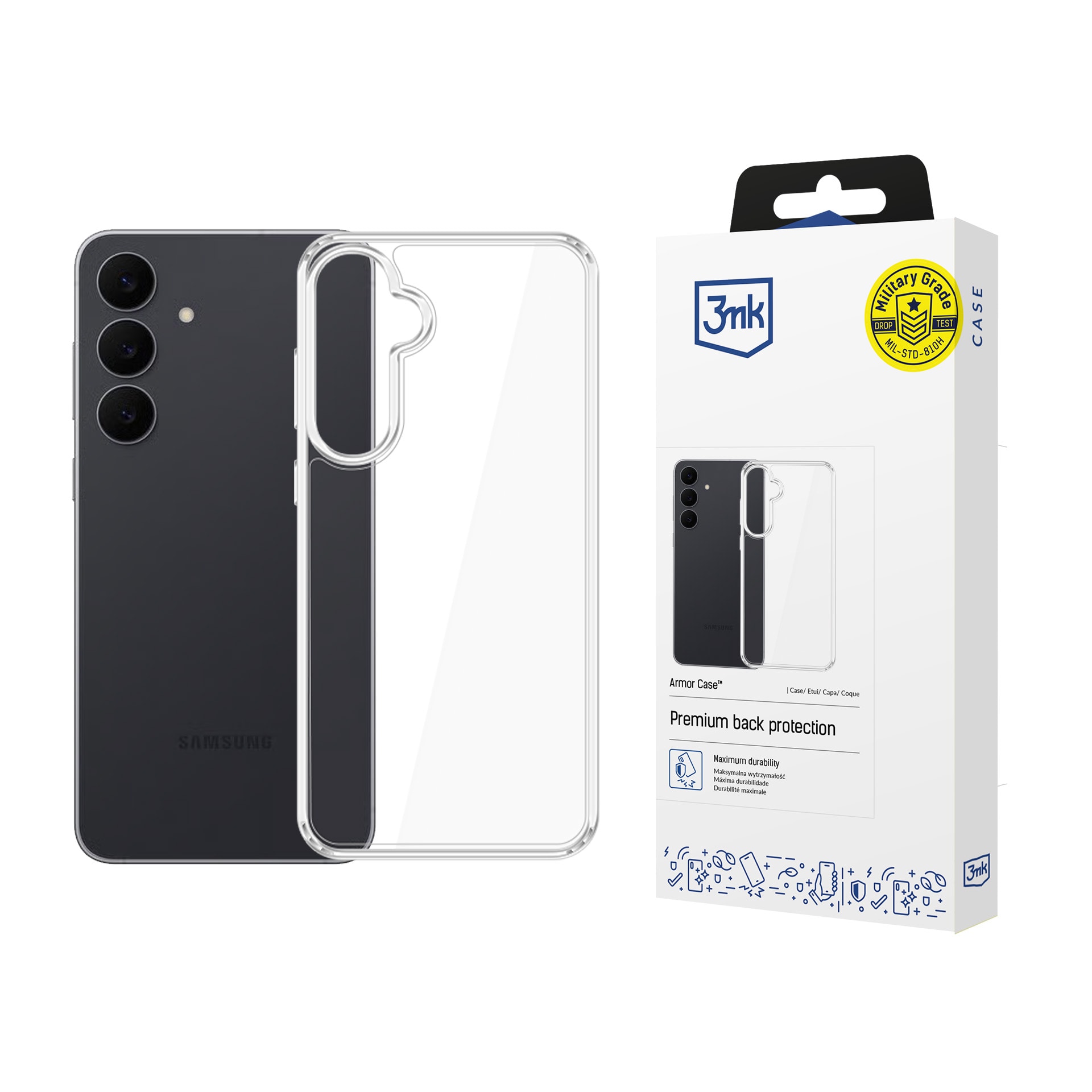 3mk Armor-fodral för Samsung Galaxy S26 FE – genomskinligt