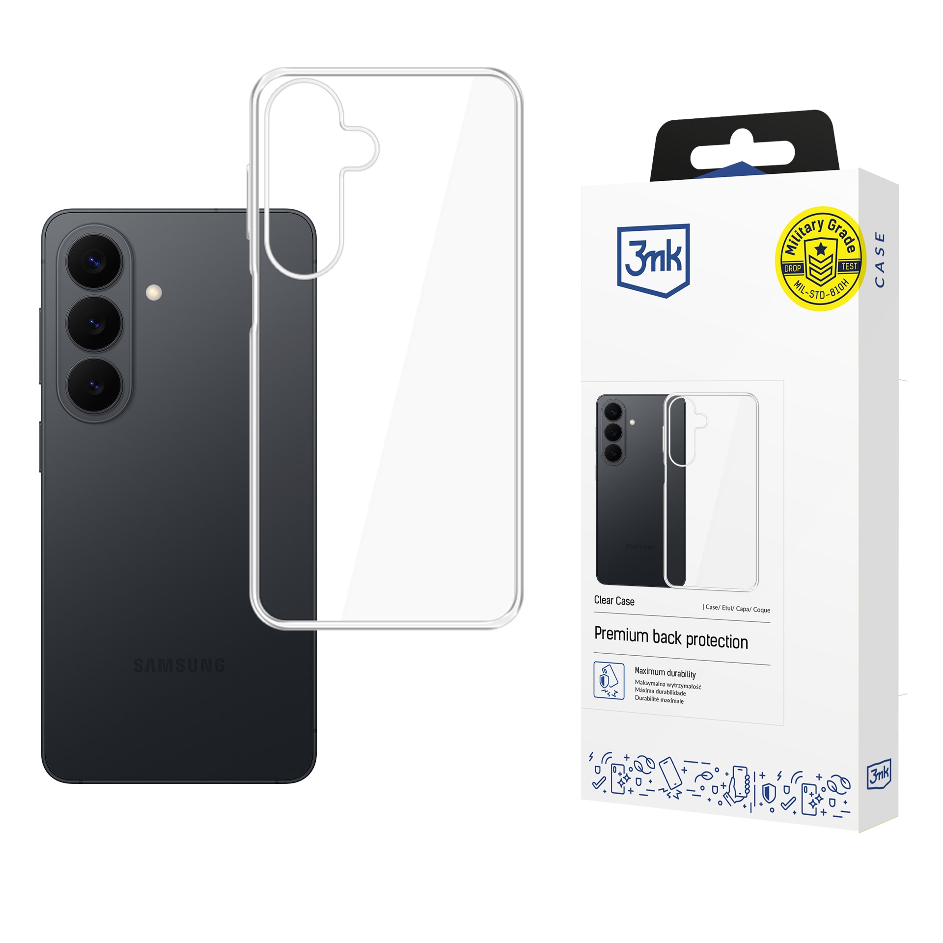 3mk genomskinligt skal till Samsung Galaxy S26 FE – transparent