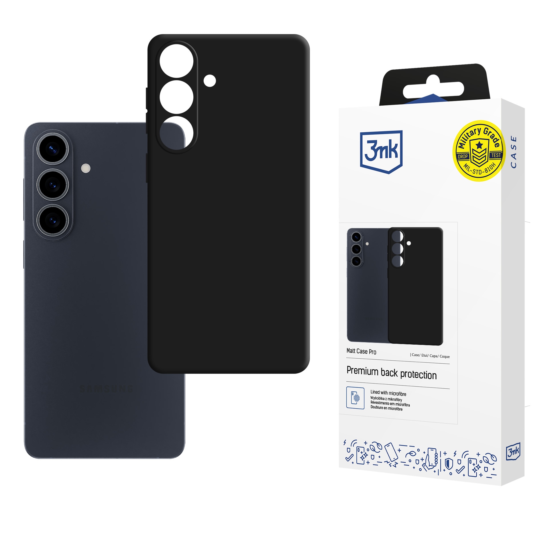 3mk Matt Case Pro till Samsung Galaxy S26 FE – Svart