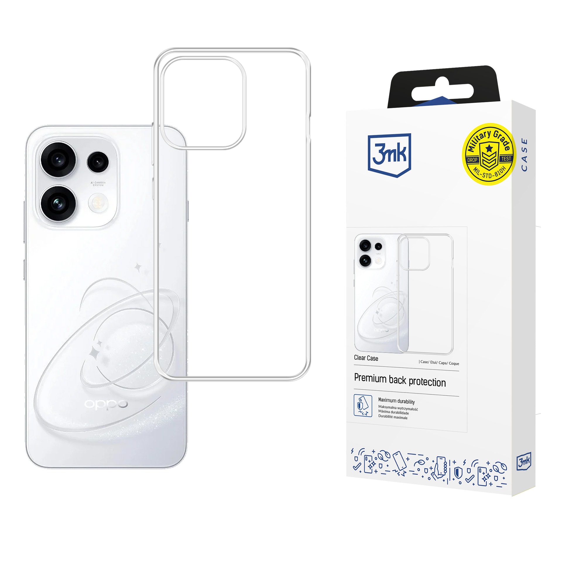 3mk genomskinligt skal för Oppo Reno 16 F / Reno 16 FS (CPH2859) – genomskinligt