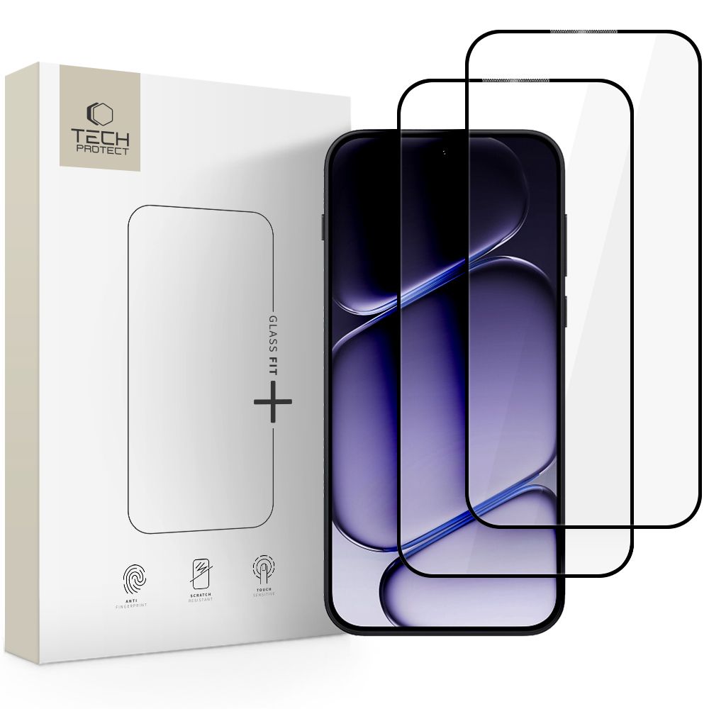 Tech-Protect Glass Fit+ 2-pack härdat glas till OnePlus Nord 6 – Svart