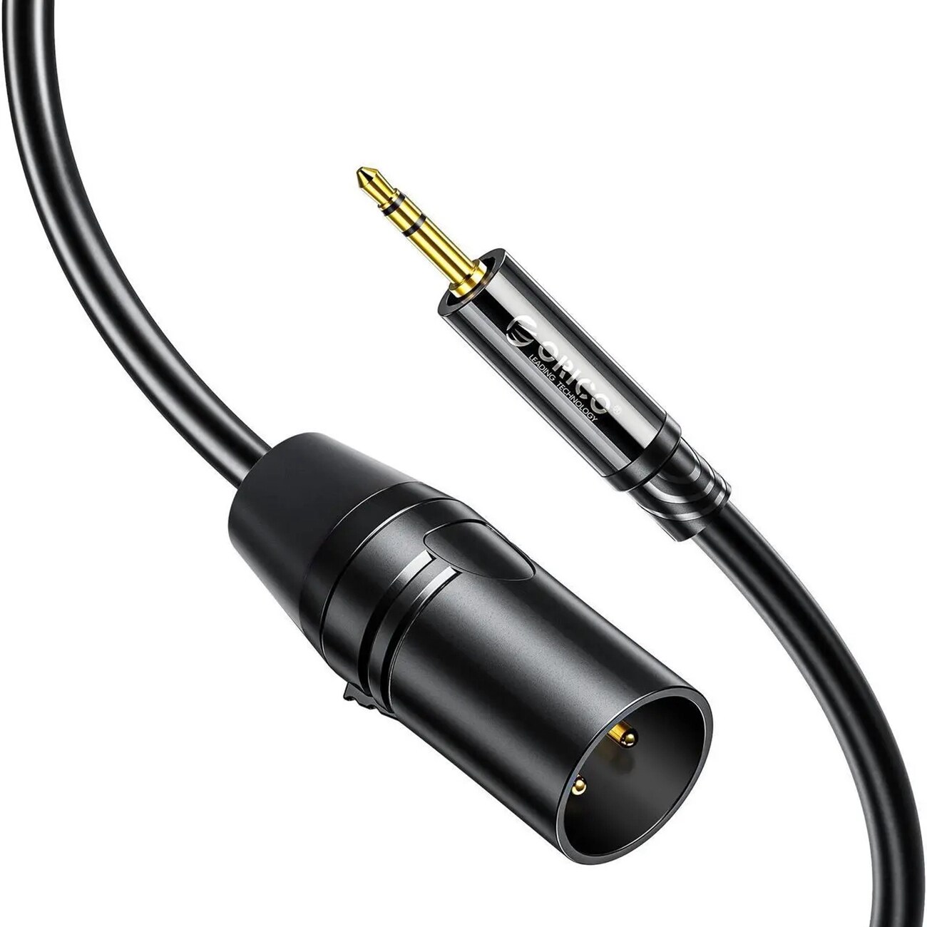 Orico AXKF ljudkabel, 3,5 mm minijack till XLR-hona, 5 m – svart