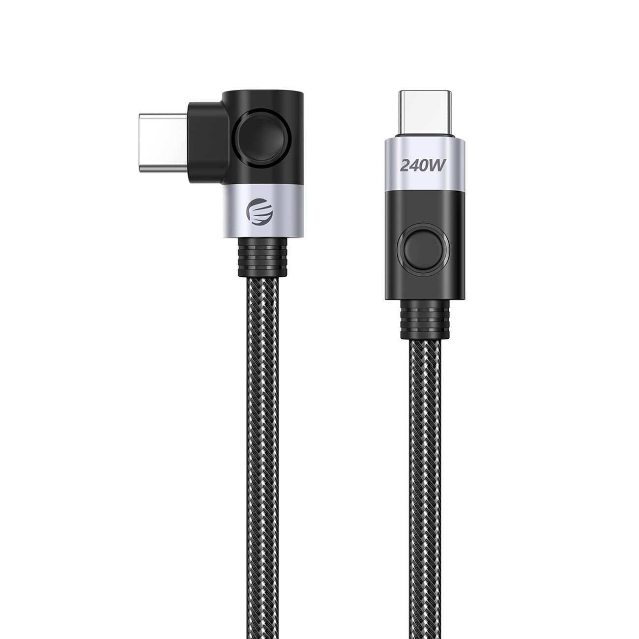 Orico CW240 USB-C till USB-C PD 240 W, 2 m, vinklad kabel – svart