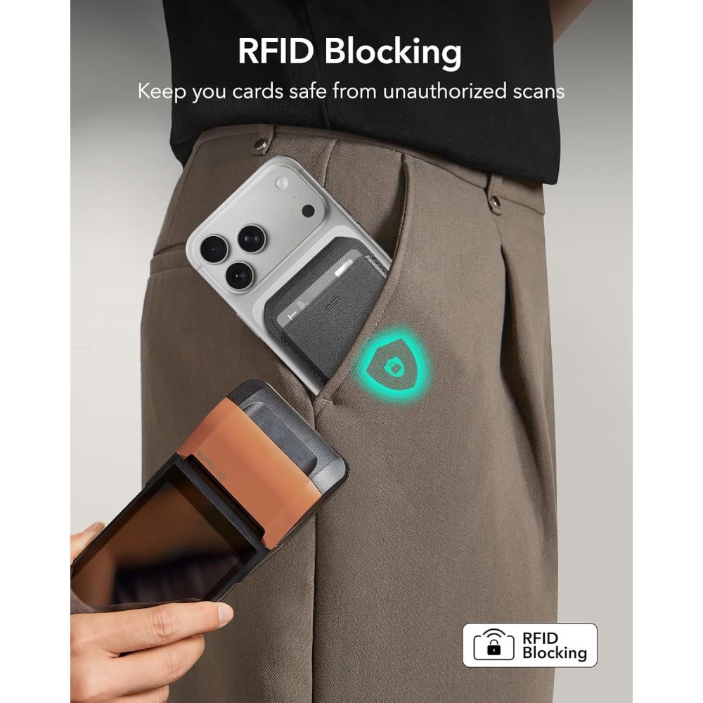 ESR Classic RFID-plånboksstativ med magnet och MagSafe – Svart