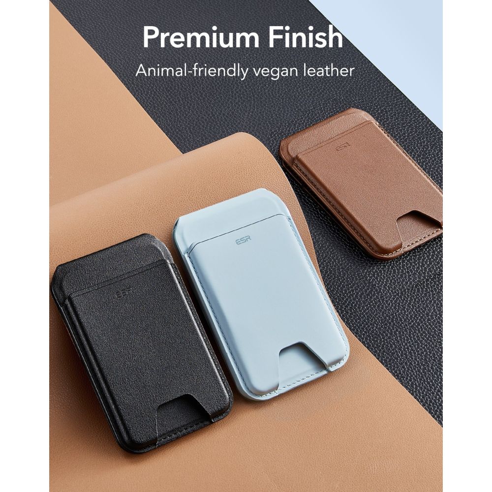 ESR Classic RFID-plånbokshållare med magnet och MagSafe för mobiltelefon – brun