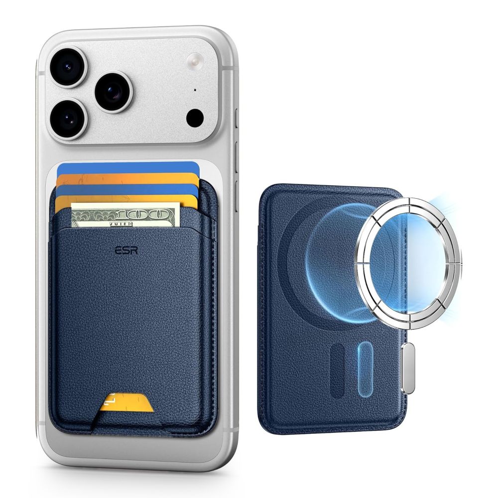 Product Image for ESR Classic RFID-plånbok med magnetfäste och MagSafe för mobiltelefon – marinblå