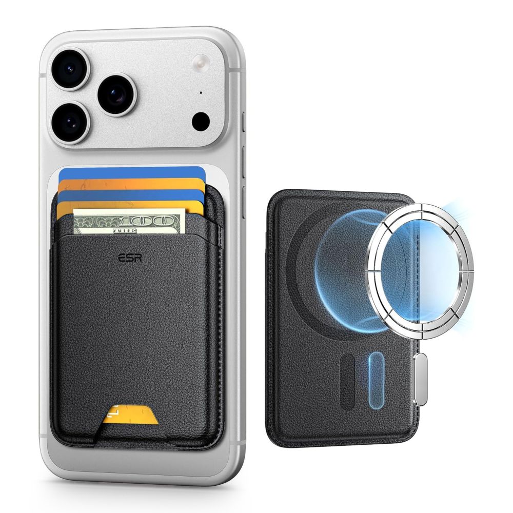 Product Image for ESR Classic RFID-plånbok med magnetfäste och MagSafe för mobiltelefon – svart