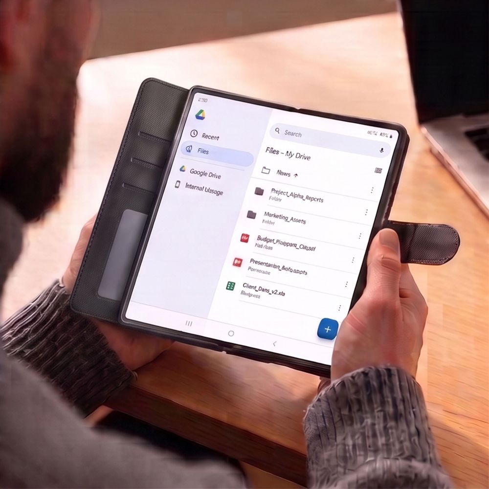 Tech-Protect-lommebogsetui til Samsung Galaxy Z Fold 8 Ultra – Sort