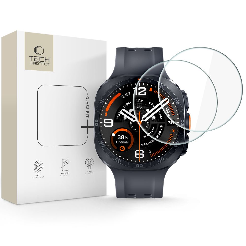 Product Image for Tech-Protect Glass Fit+ 2-pack härdat glas till Samsung Galaxy Watch Ultra 2 2026 47 mm