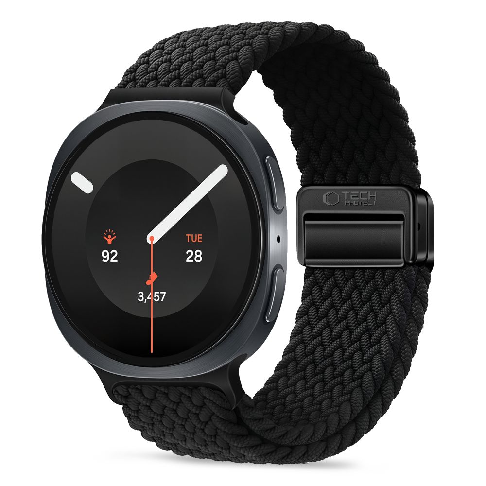 Tech-Protect NylonMag-armband till Samsung Galaxy Watch 40/44/46 mm – Svart