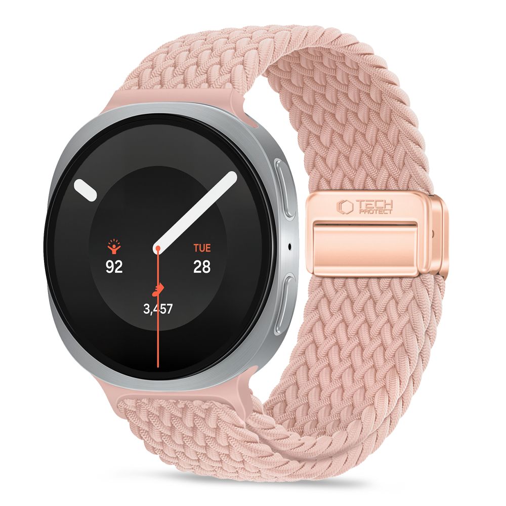 Tech-Protect NylonMag-armband till Samsung Galaxy Watch 40/44/46 mm – Rosa