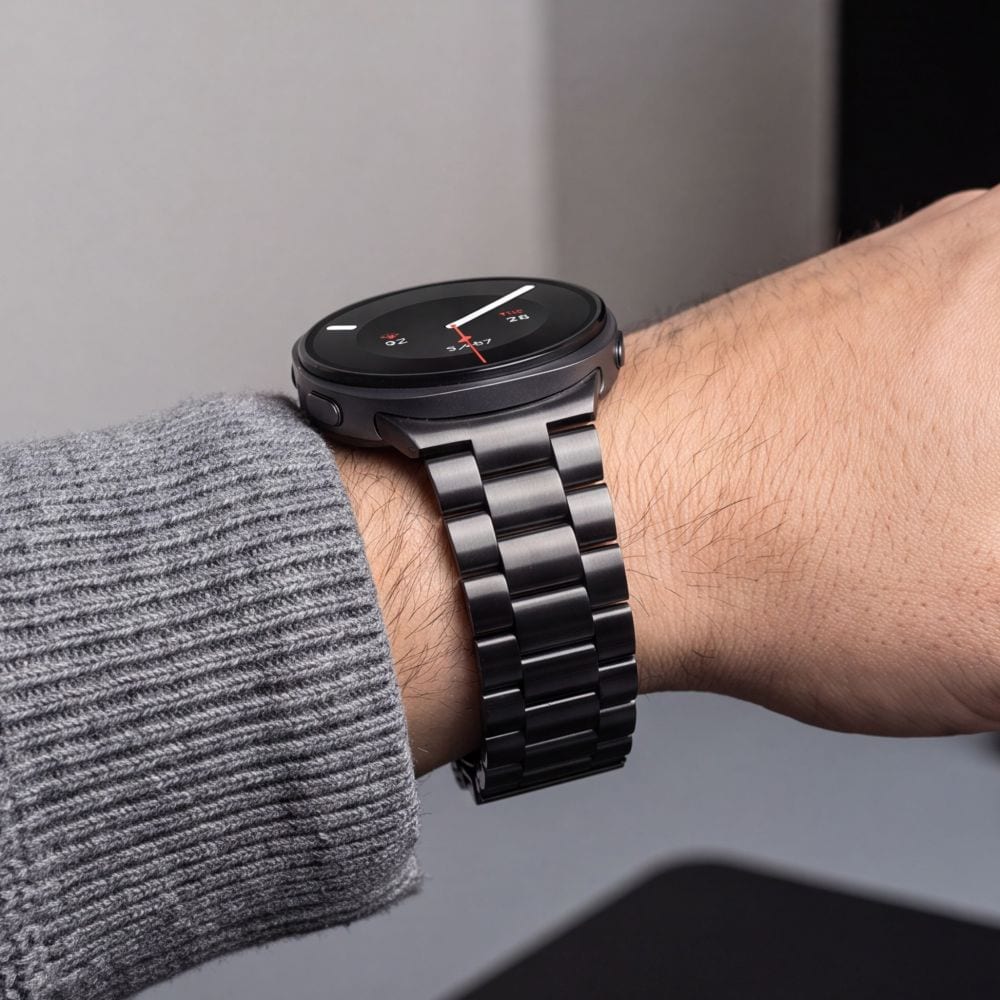 Tech-Protect armband i rostfritt stål till Samsung Galaxy Watch 40–44–46 mm – Svart