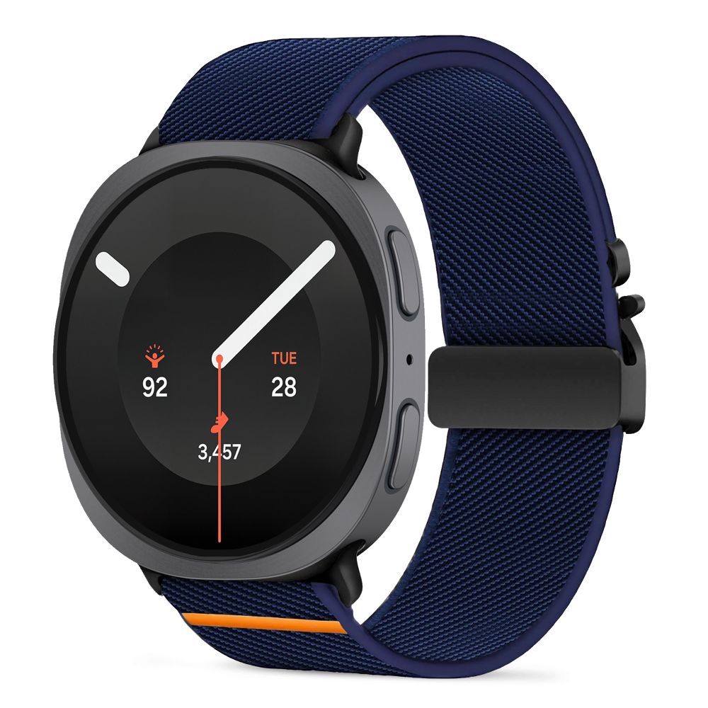 Tech-Protect nylonarmband med spänne till Samsung Galaxy Watch 40/44/46 mm – marinblå