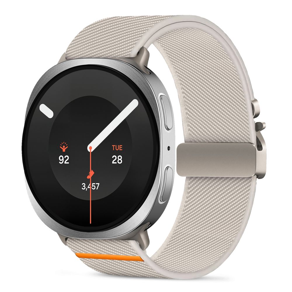 Tech-Protect nylonarmband med spänne till Samsung Galaxy Watch 40/44/46 mm – beige