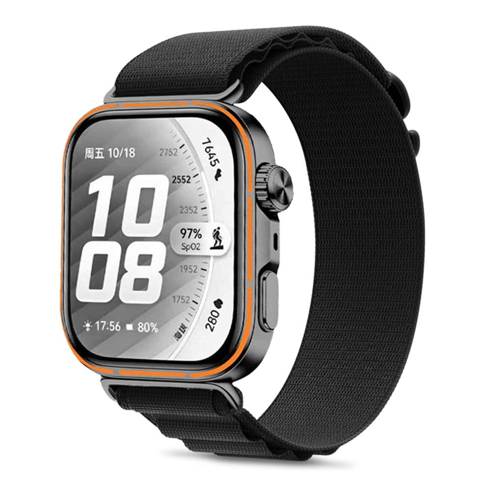 Tech-Protect Nylon Pro-armband för Huawei Watch Fit 3 / 4 / 4 Pro / 5 / 5 Pro – Svart