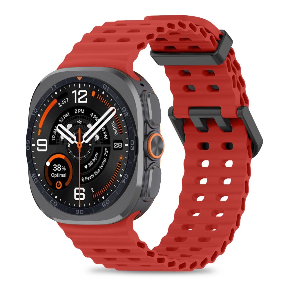 Tech-Protect Iconband Pro-armband till Samsung Galaxy Watch Ultra 47 mm – rött