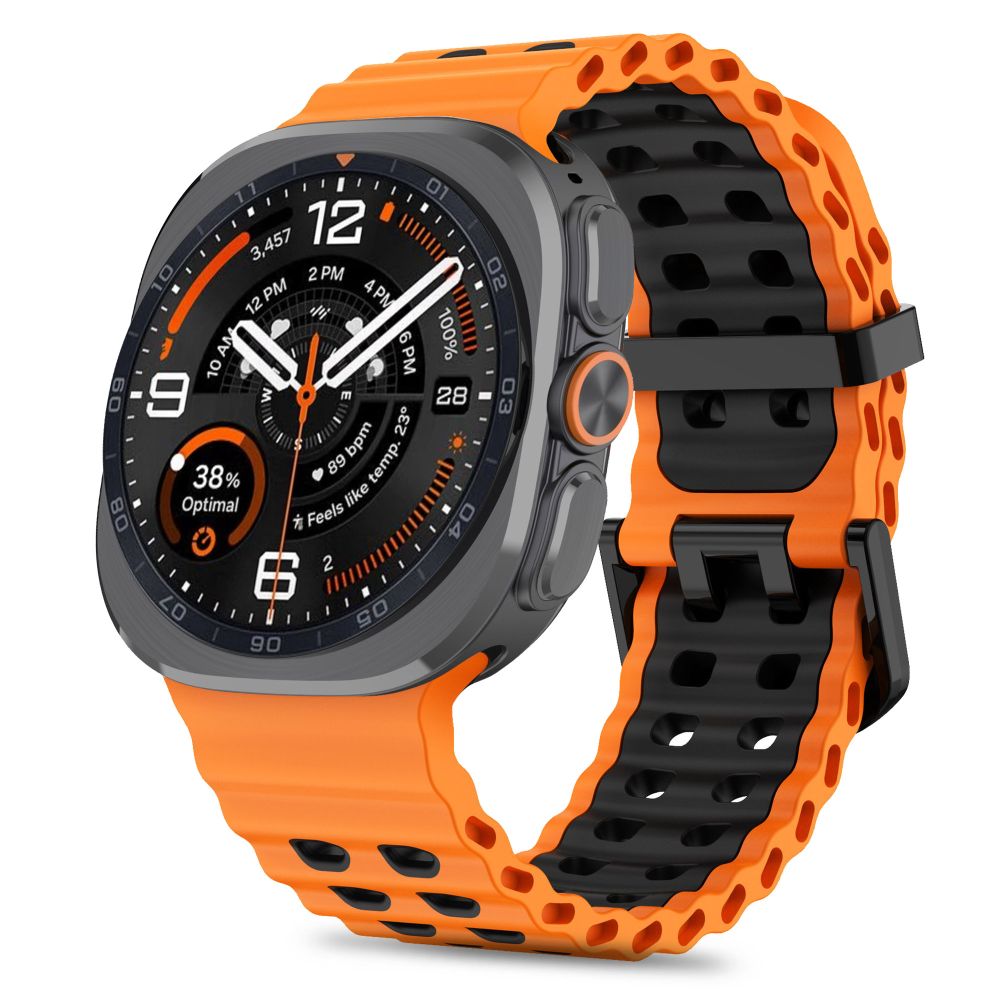 Tech-Protect Iconband Pro till Samsung Galaxy Watch Ultra 47 mm – Orange/Svart