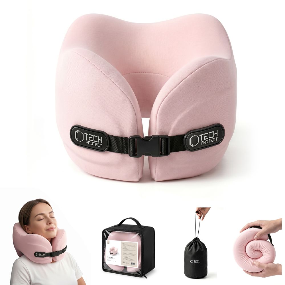 Tech-Protect ComfortRest resekudde – rosa