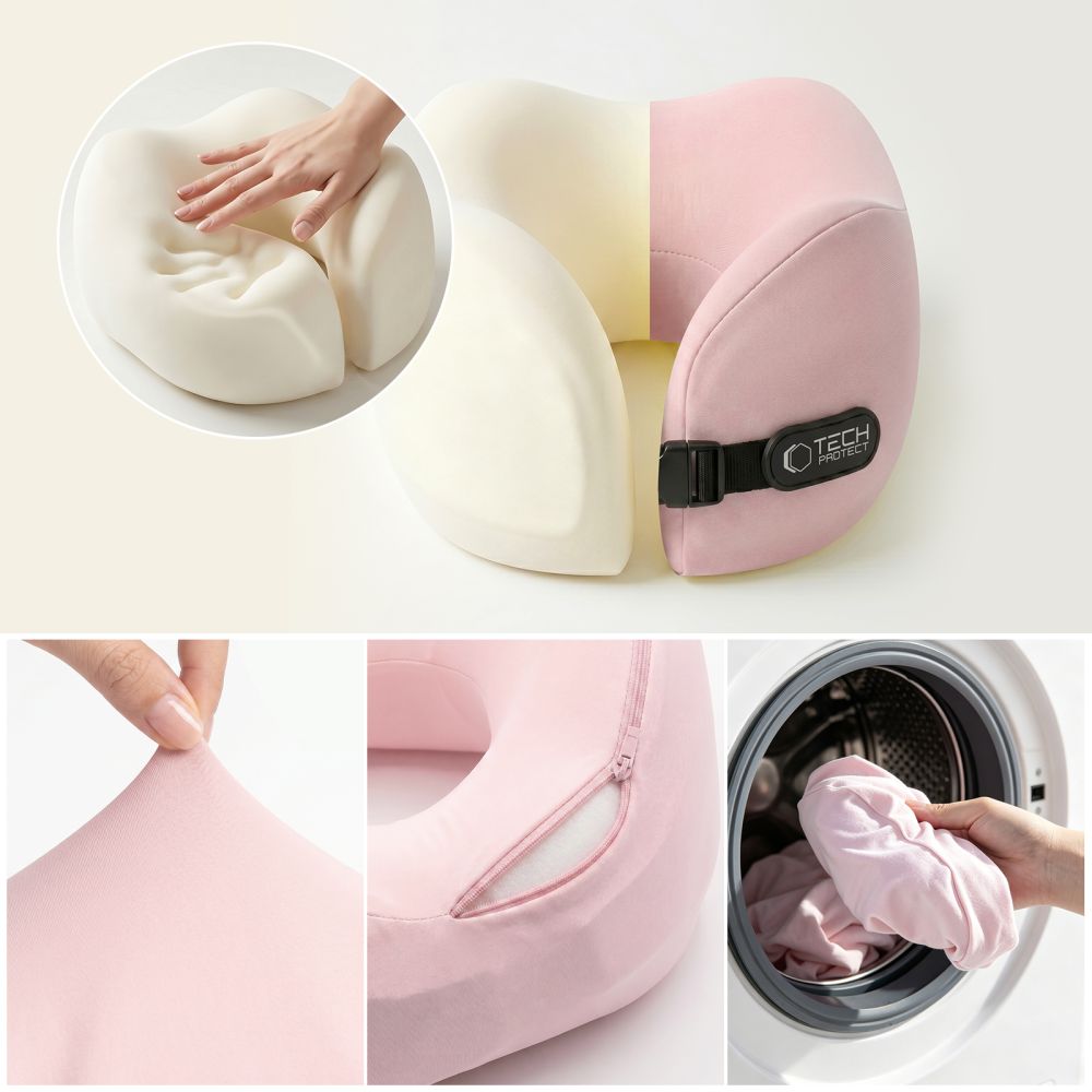 Tech-Protect ComfortRest resekudde – rosa
