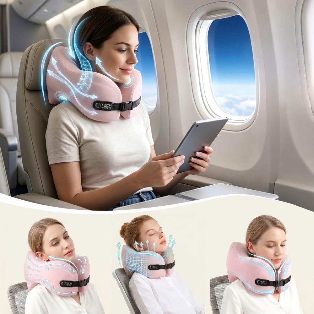 Tech-Protect ComfortRest resekudde – rosa