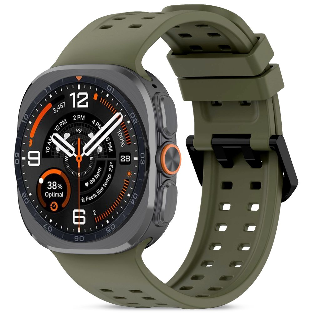 Tech-Protect silikonarmband för Samsung Galaxy Watch Ultra 47 mm – Olivgrön