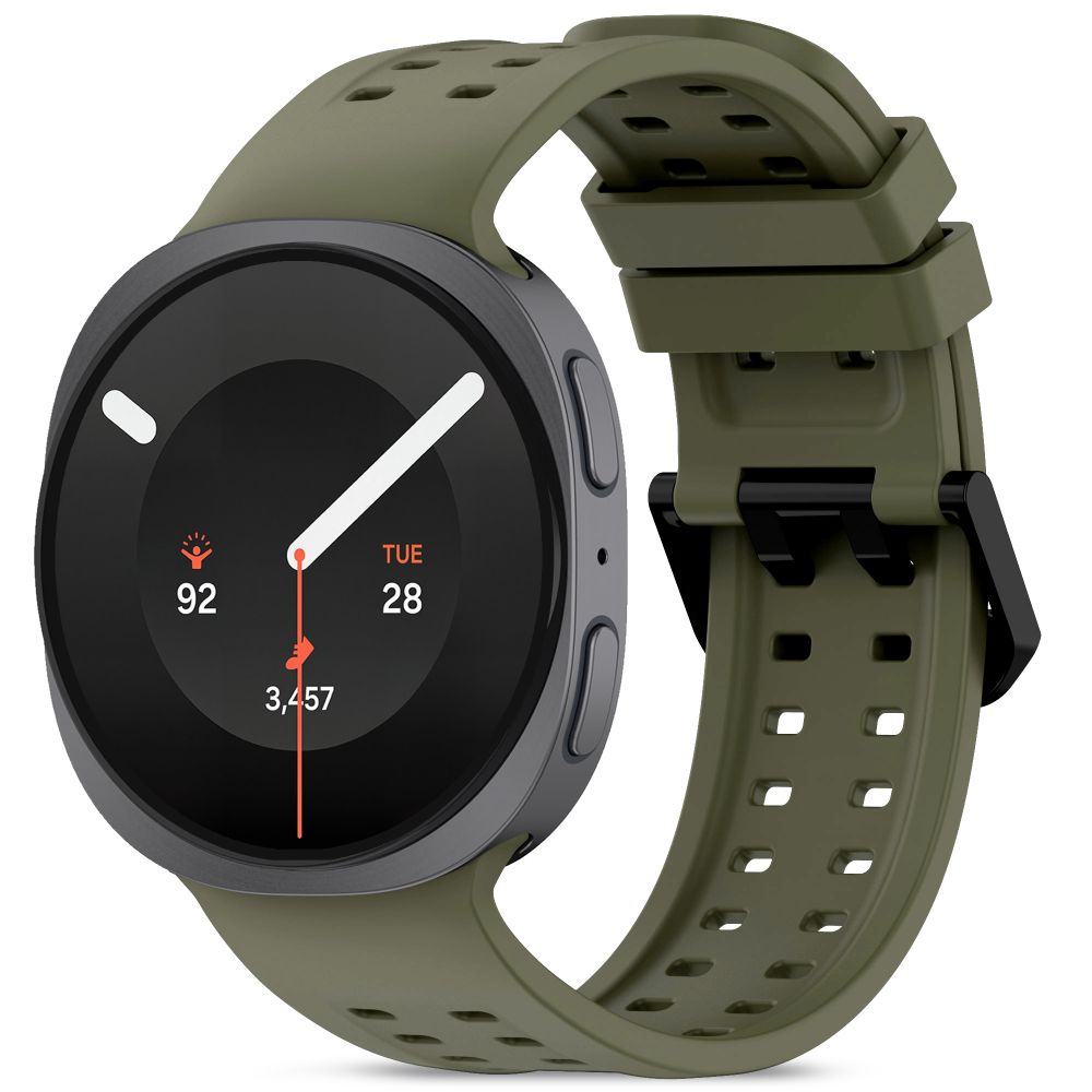 Tech-Protect silikonarmband för Samsung Galaxy Watch 40/44/46 mm – Olivgrön