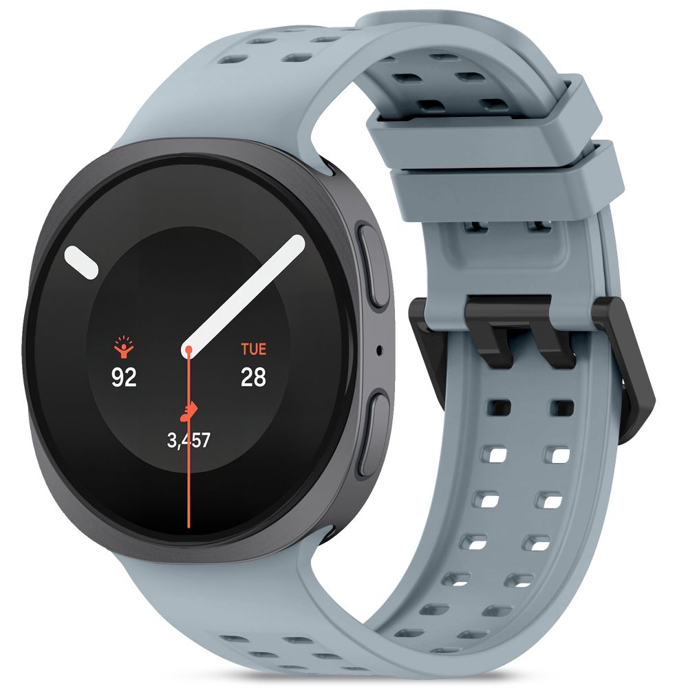 Tech-Protect silikonarmband för Samsung Galaxy Watch 40/44/46 mm – ljusgrå