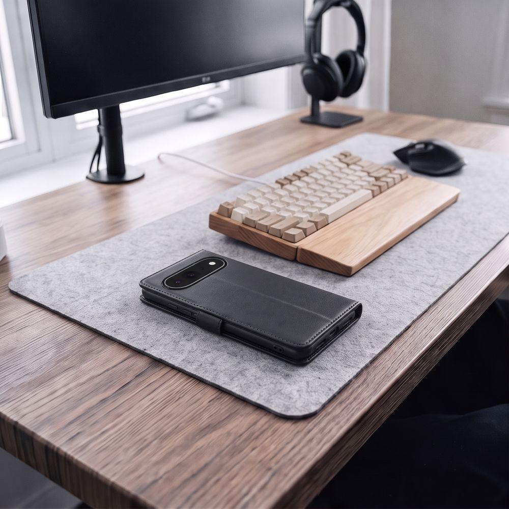 Tech-Protect plånboksfodral för Google Pixel 11 / 11 Pro – matt svart