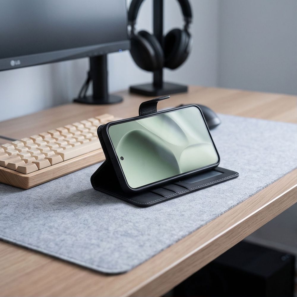 Tech-Protect plånboksfodral för Google Pixel 11 / 11 Pro – matt svart