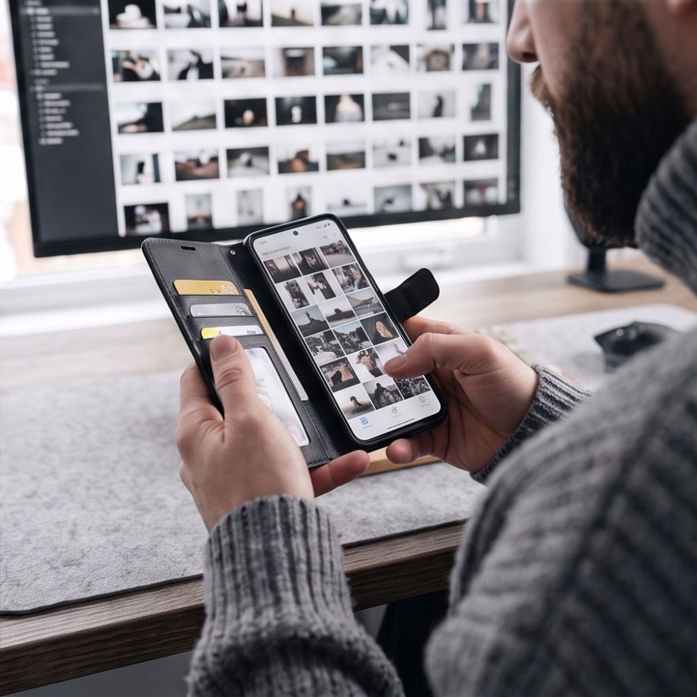 Tech-Protect plånboksfodral för Google Pixel 11 / 11 Pro – matt svart