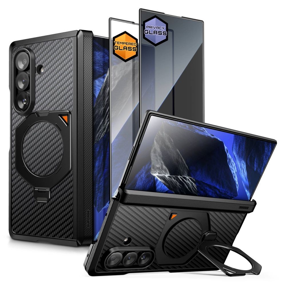 Supcase UB Aero MagSafe-fodral i 2-pack för Samsung Galaxy Z Fold 8 Ultra – Svart