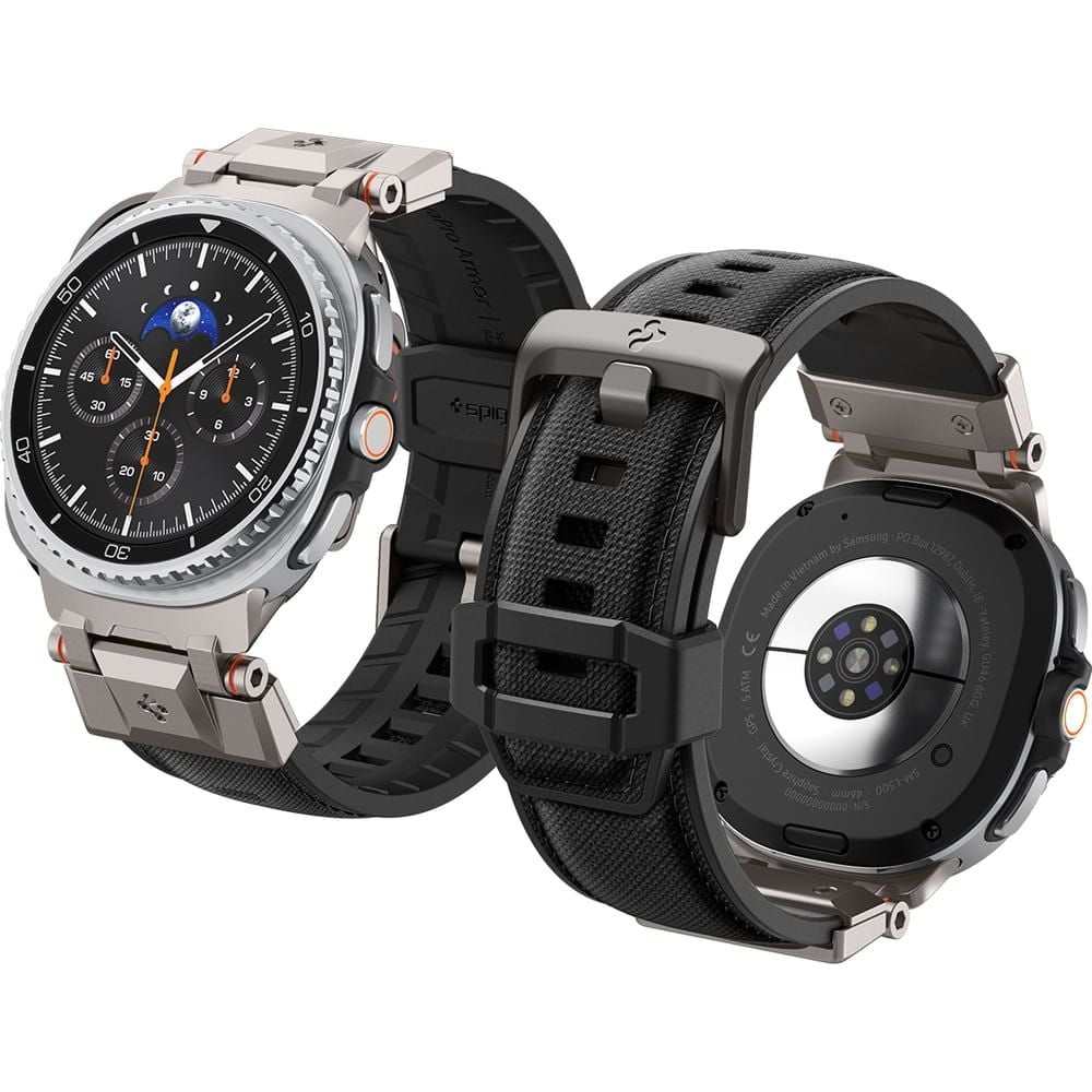 Spigen DuraPro Armor-armband till Samsung Galaxy Watch 40/44/46 mm – Svart