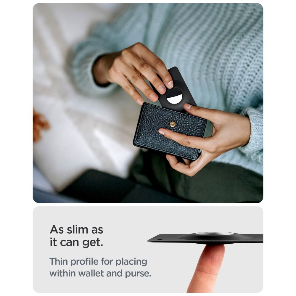 Spigen AirFit 2 2-pak etui til Apple AirTag 1/2 – Sort