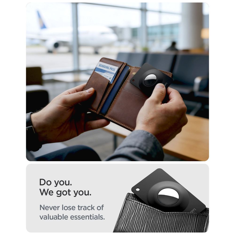 Spigen AirFit 2 2-pak etui til Apple AirTag 1/2 – Sort