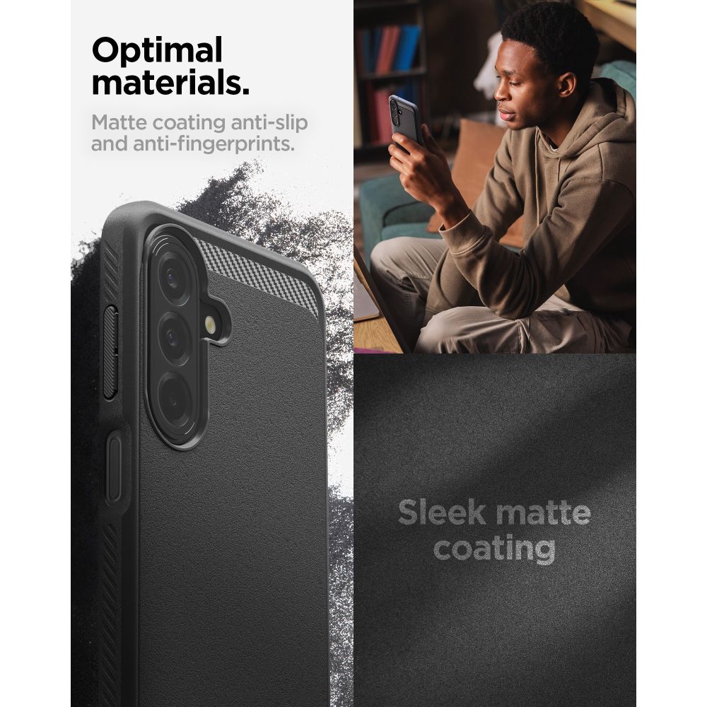 Spigen Rugged Armor-etui til Samsung Galaxy A27 5G – mat sort