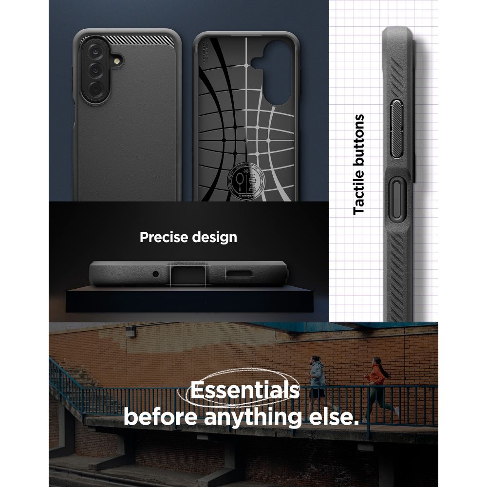 Spigen Rugged Armor-etui til Samsung Galaxy A27 5G – mat sort