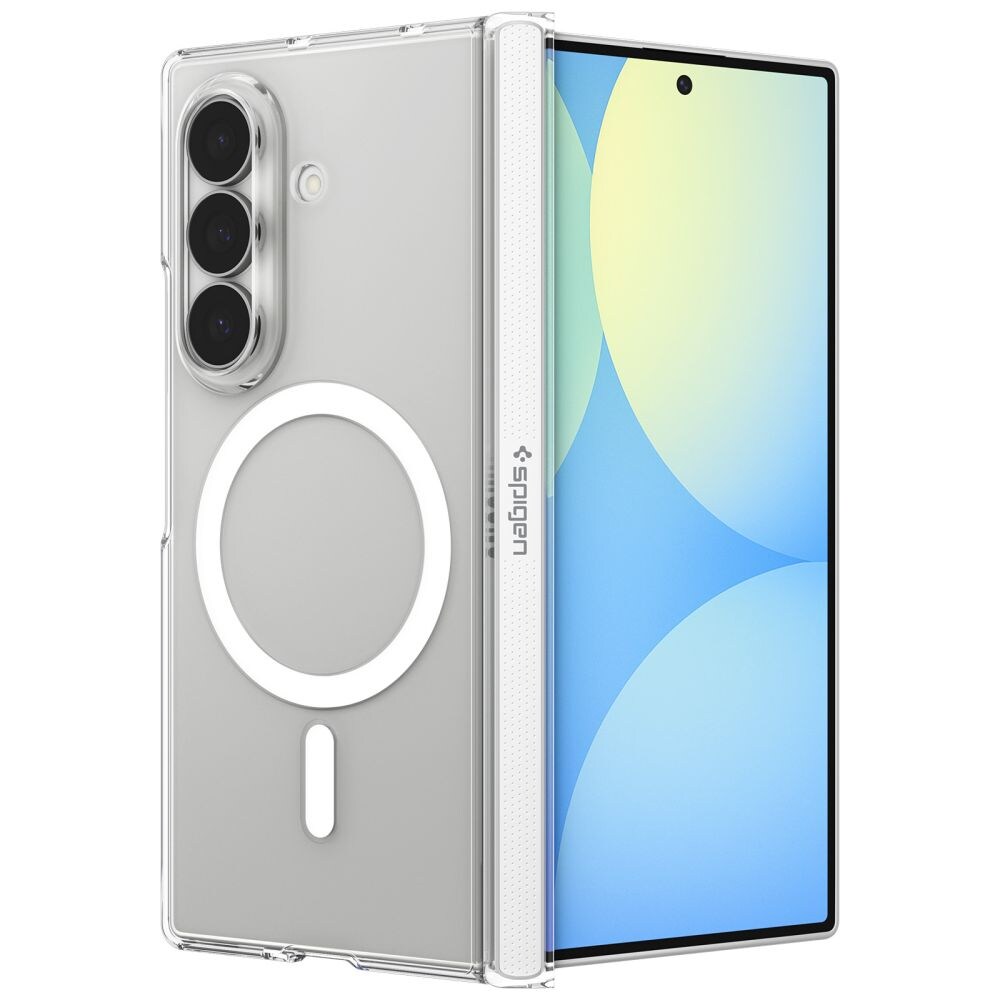 Spigen AirSkin Zero MagFit MagSafe-etui til Samsung Galaxy Z Fold 8 Ultra – gennemsigtigt og hvidt