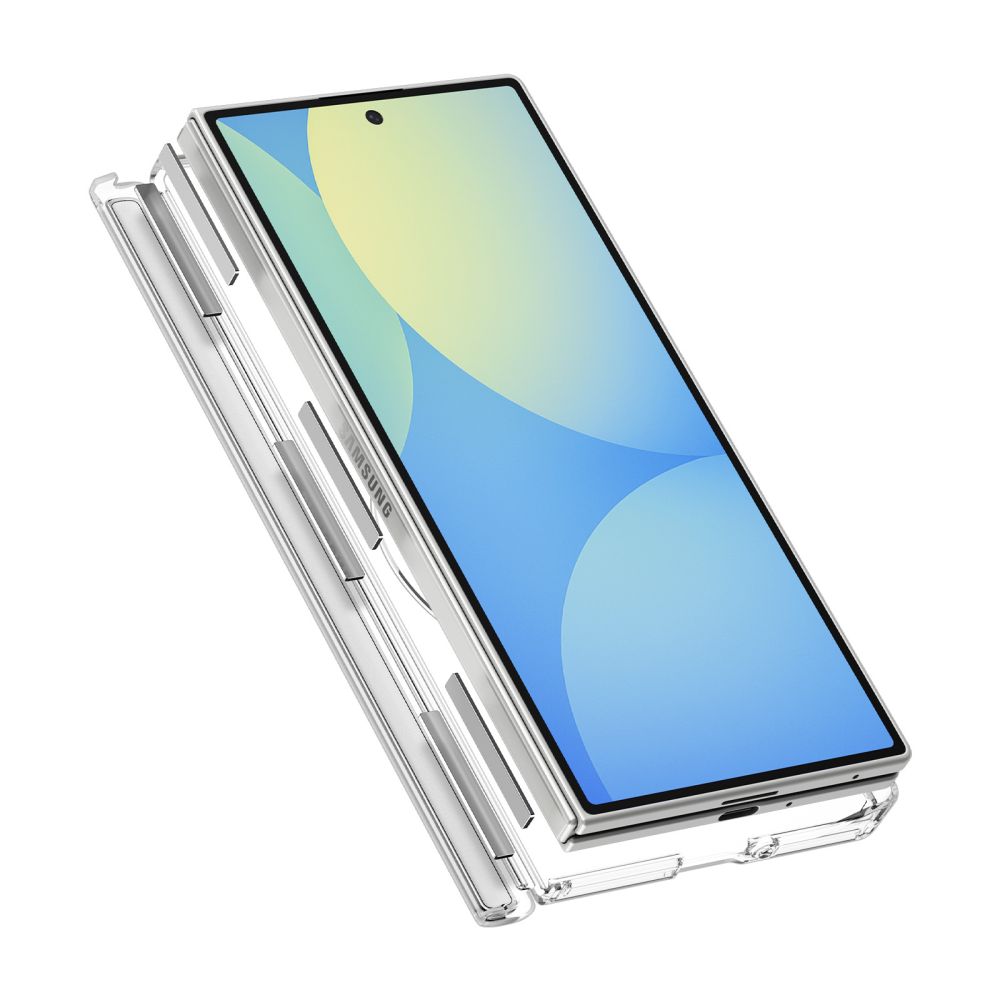 Spigen AirSkin Zero MagFit MagSafe-etui til Samsung Galaxy Z Fold 8 Ultra – gennemsigtigt og hvidt