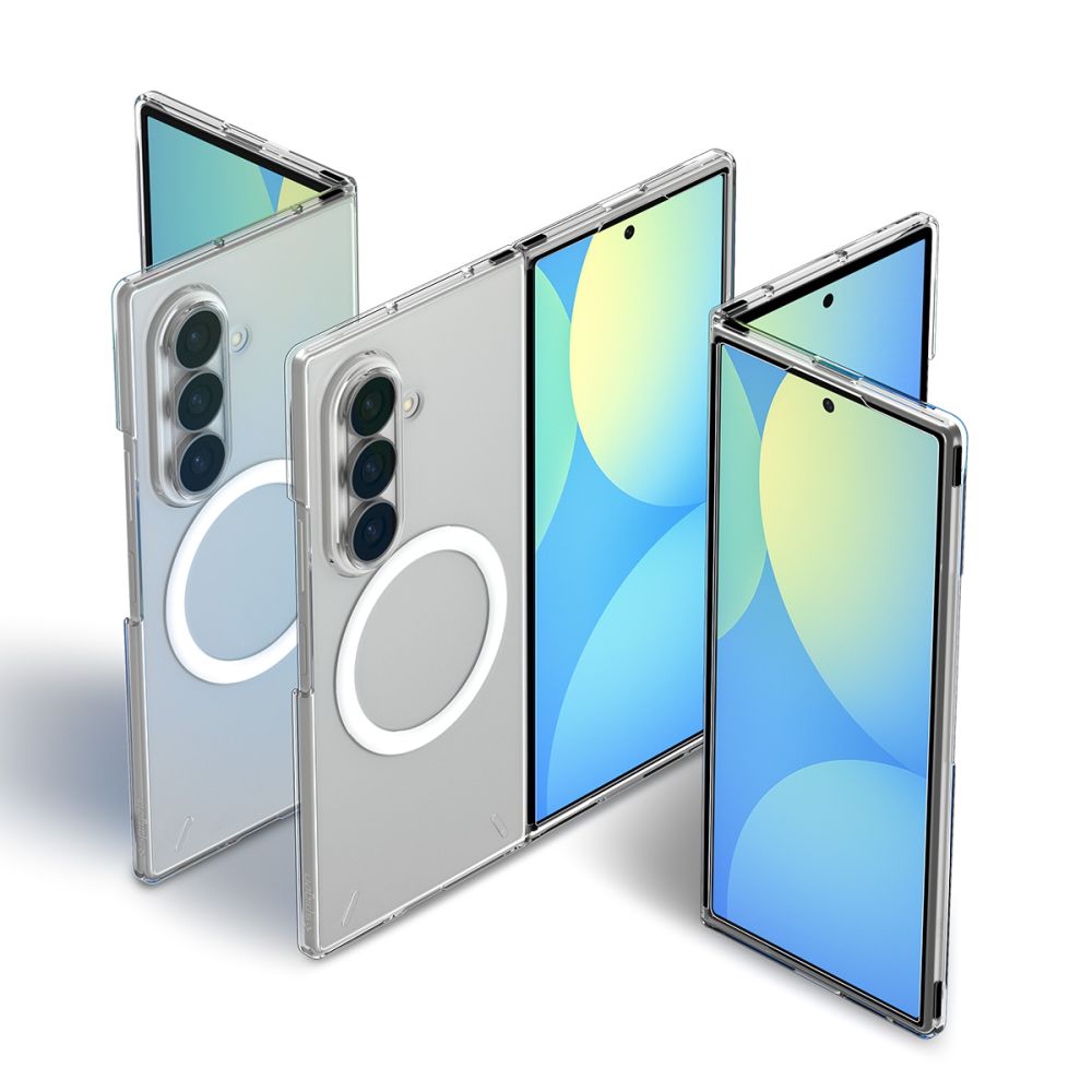 Spigen AirSkin MagFit-etui til Samsung Galaxy Z Fold 8 Ultra – gennemsigtigt og hvidt