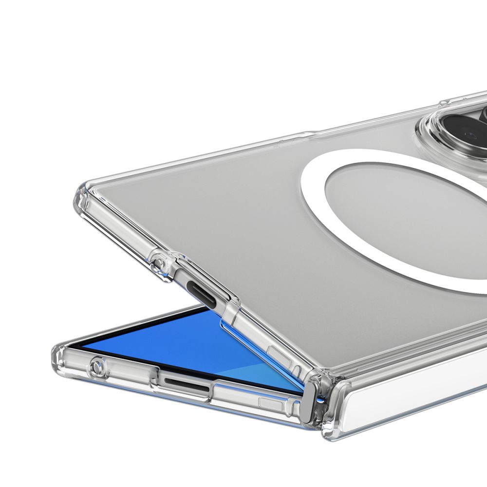 Spigen Ultra Hybrid Pro MagSafe-etui til Samsung Galaxy Z Fold 8 Ultra – gennemsigtigt og hvidt