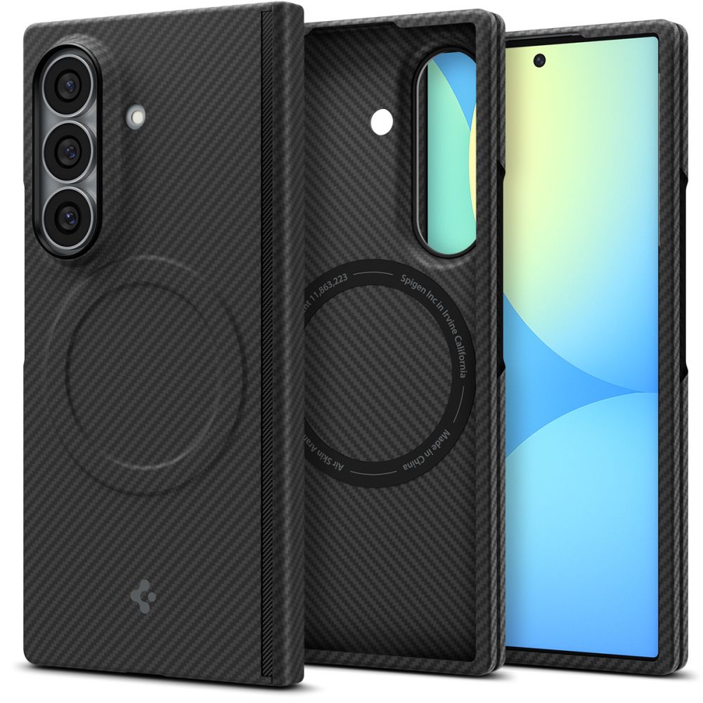 Spigen AirSkin Aramid MagFit MagSafe-fodral till Samsung Galaxy Z Fold 8 Ultra – Svart